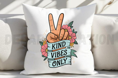 Kind Vibes Only Sublimation PNG Product Image 3