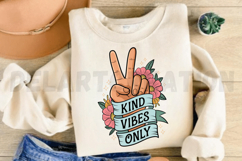 Kind Vibes Only Sublimation PNG Product Image 2