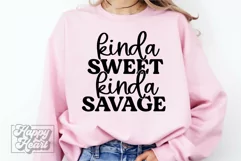 Kinda Sweet Kinda Savage SVG - Sarcastic SVG - Funny Quotes Product Image 3