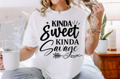 Kinda Sweet Kinda Savage SVG, Sassy Quote SVG Product Image 2