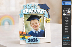 Kindergarten and School Graduation Photo Frame Laser Cut Product Image 1
