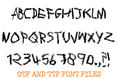 Kindergarten Crayon Font Hand-Drawn Child Handwriting Letter Product Image 2