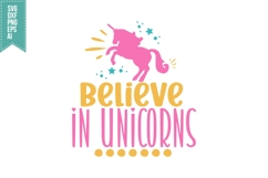 believe in unicorns Svg, Unicorn Svg Design Product Image 3