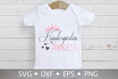 Kindergarten Princess Svg, Kindergarten Cute Sign for Kids Product Image 1