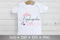 Kindergarten Princess Svg, Kindergarten Cute Sign for Kids Product Image 1