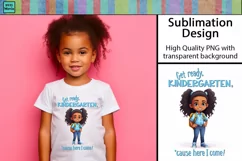 Cute First Day of School Kindergarten Shirt Sublimation png Product Image 1