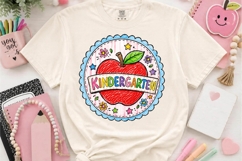 Kindergarten Teacher Apple PNG School Badge Design Product Image 2