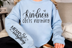 Kindness costs nothing Sleeve Svg Design Product Image 2