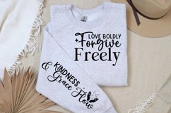 Love Boldly Forgive Sleeve SVG, Christian SVG Design Product Image 3