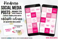 Kindness Instagram Quotes in Pink Canva Templates