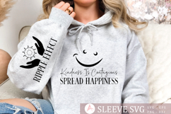 Kindness is contagious spread happiness Sleeve SVG Design Product Image 3