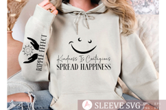Kindness is contagious spread happiness Sleeve SVG Design Product Image 1