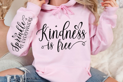 Kindness is free Sleeve Svg Design Product Image 3