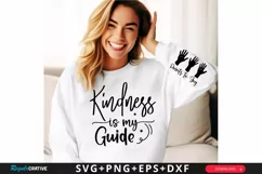 Kindness Is My Guide Sleeve SVG, God SVG Design, Faith SVG Product Image 2