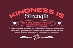 Kindness is Strength Urban Typography T-shirt Design Product Image 1