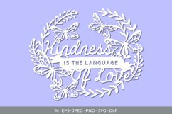 Kindness is The Language of Love Papercut Product Image 2