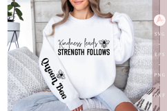 Kindness leads strength follows Sleeve SVG Design Product Image 3