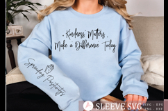 Kindness Matters Make a Difference Today Sleeve SVG Design Product Image 3