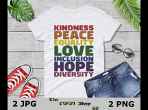 Kindness Peace Equality Love Inclusion Hope Diversity Png Product Image 3