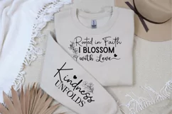 Rooted in Faith I Blossom Sleeve SVG, Christian SVG Design Product Image 3