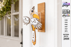 Kinetic Bird Doorbell Laser Cut | Porch Decor | Outdoor SVG Product Image 1