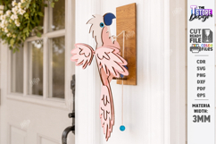 Kinetic Bird Doorbell Laser Cut | Porch Decor | Parrot SVG Product Image 1