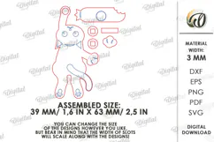 Kinetic Fridge Magnets Laser Cut. Moving Animal Magnet SVG Product Image 3