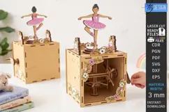Kinetic Toy Laser Cut | Kids Laser | Gift Idea | Ballerina Product Image 1