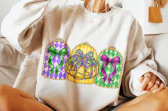 King Cake PNG, Mardi Gras PNG Sublimation, Coquette Bow PNG Product Image 3