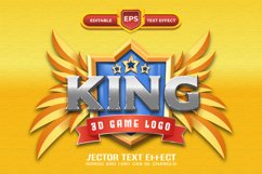 King game logo with editable text effect and golden style Product Image 1