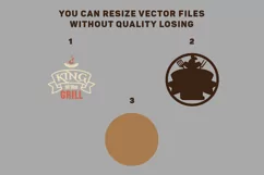 King of the Grill, Laser Cut Sign, Multilayer SVG Product Image 2