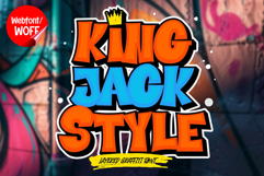King Jack Style | 3D Layered Graffiti Webfont for Urban Styl Product Image 1