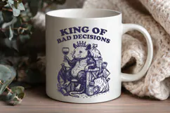 King of Bad Decisions SVG Funny Opossum Trash PNG Clipart Product Image 3