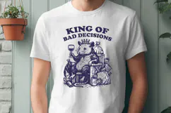 King of Bad Decisions SVG Funny Opossum Trash PNG Clipart Product Image 2
