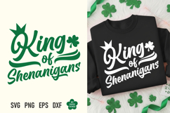 This St Patricks day King of Shenanigans Svg Png is great for creating wonderful T-shirts, hoodies, tote bags, mugs, tumblers, decorations, stickers