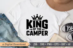 King Of The Camper SVG File | Camping SVG | Outdoor Designs Product Image 2