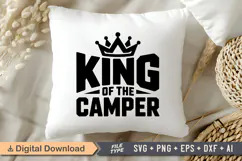 King Of The Camper SVG File | Camping SVG | Outdoor Designs Product Image 4