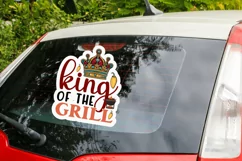 King of the grill Stickers PNG Product Image 3