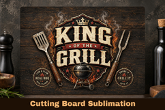 Fathers Day BBQ Cutting Board PNG, man cutting board Product Image 1