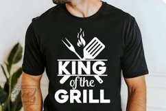 King Of The Grill SVG - Fathers Day PNG - Dad Quote BBQ Product Image 1