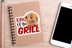 King of the grill Stickers PNG Product Image 3
