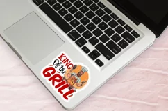 King of the grill Stickers PNG Product Image 2