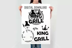 King of the Grill SVG Files | BBQ Sayings | Grill Barbeque Product Image 3