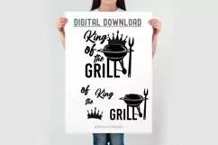 King of the Grill SVG File | BBQ SVG | Grill Barbeque Product Image 2