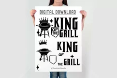 King of the Grill SVG File | BBQ SVG | Grill Barbeque Sign Product Image 3