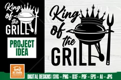 King of the Grill SVG File | BBQ SVG | Grill Barbeque Product Image 1