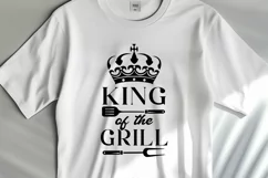 King of the Grill SVG - BBQ Grill Master SVG File for Aprons Product Image 2