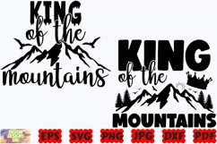 King Of The Mountains SVG | Hiking SVG | Adventure SVG | PNG Product Image 2