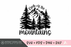 King of the mountains SVG , Mountain Hiking SVG Product Image 1