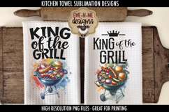 King of The Grill Fathers Day - Sublimation Kitchen Towel Product Image 1